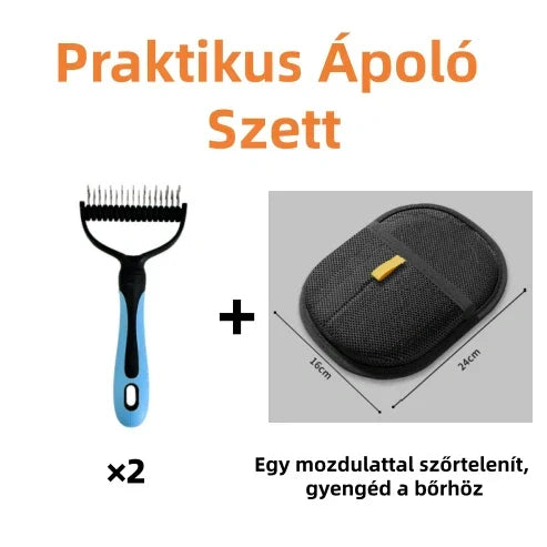 🐾 Kétoldalas állatfésű – gyors és hatékony! ✨