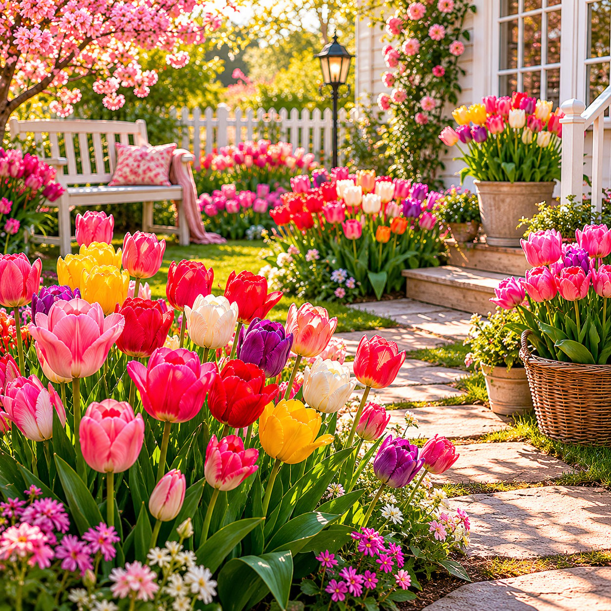 🌷Ritka tulipánmagok – Színes tavaszi virágok cserepekbe, szegélyekbe és kertekbe