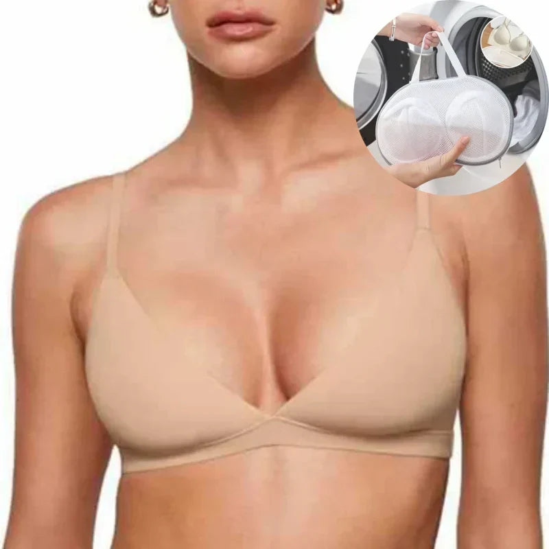 💞Női merevítő nélküli rugalmas anyagú támogató háromszög alakú bralette🌸