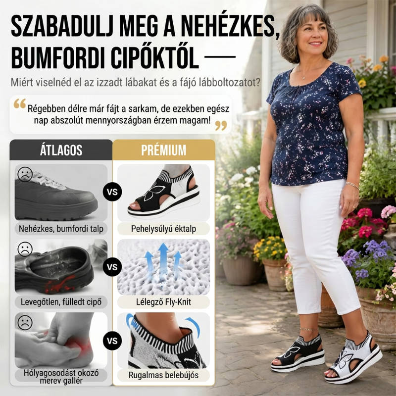 🦋👡Női szabadidős, nyitott orrú, vastag talpú strandpapucs (EU 36-43) 🏖️