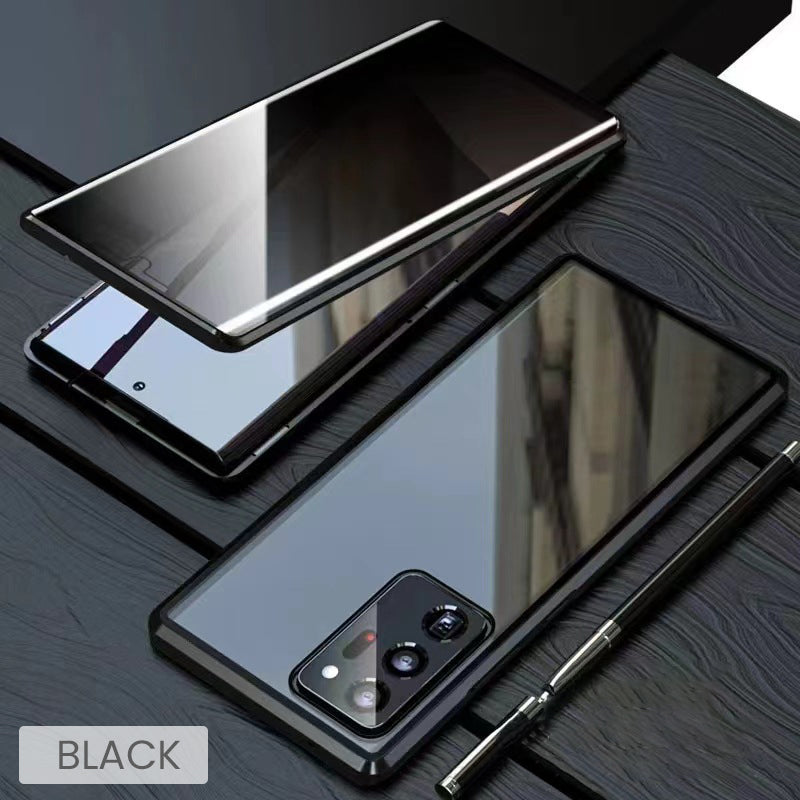 💥Etui magnetyczne z hartowanego szkła, dwustronne, do telefonów Samsung serii S23-S25