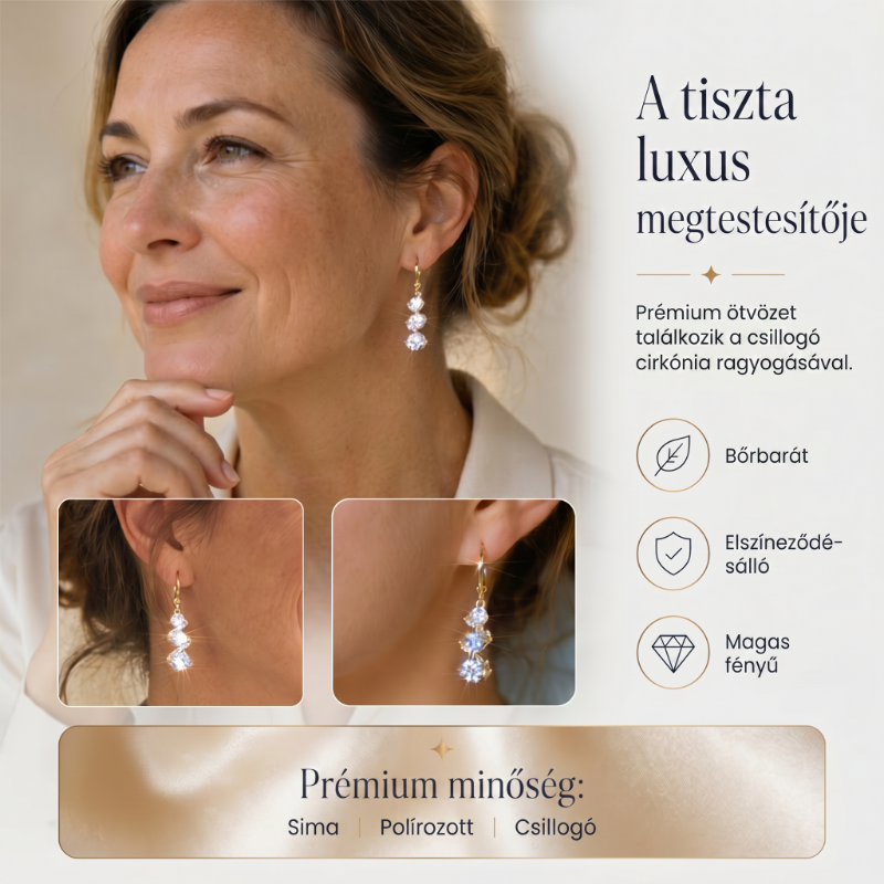 💎👗 Aszimmetrikus spirál és csepp alakú fülbevaló ✨