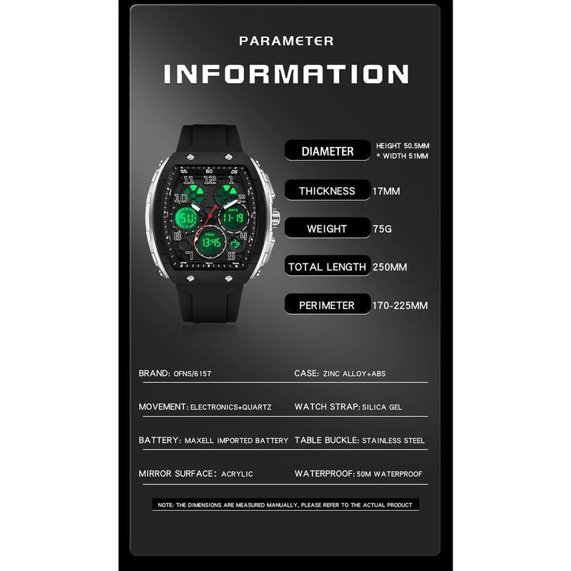 ⌚Férfi digitális sportóra háttérvilágítással és automatikus dátumfunkcióval✨