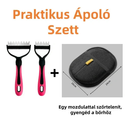 🐾 Kétoldalas állatfésű – gyors és hatékony! ✨