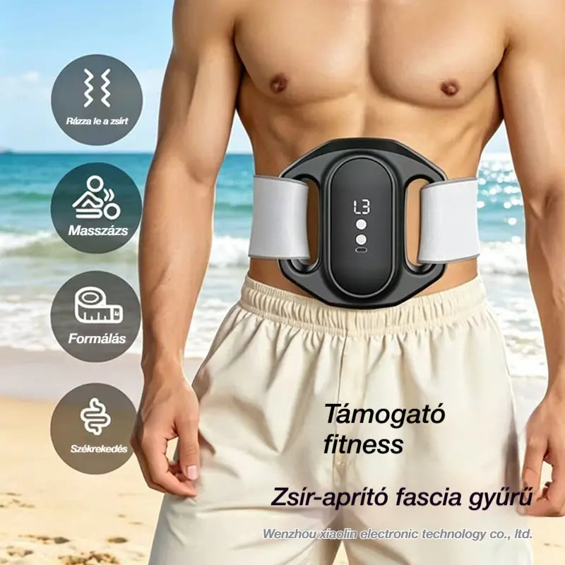 Hasi zsírégető és masszírozó készülék – Állítható elektromos öv hasra és derékra, izomtónusra, sörhas eltávolítására