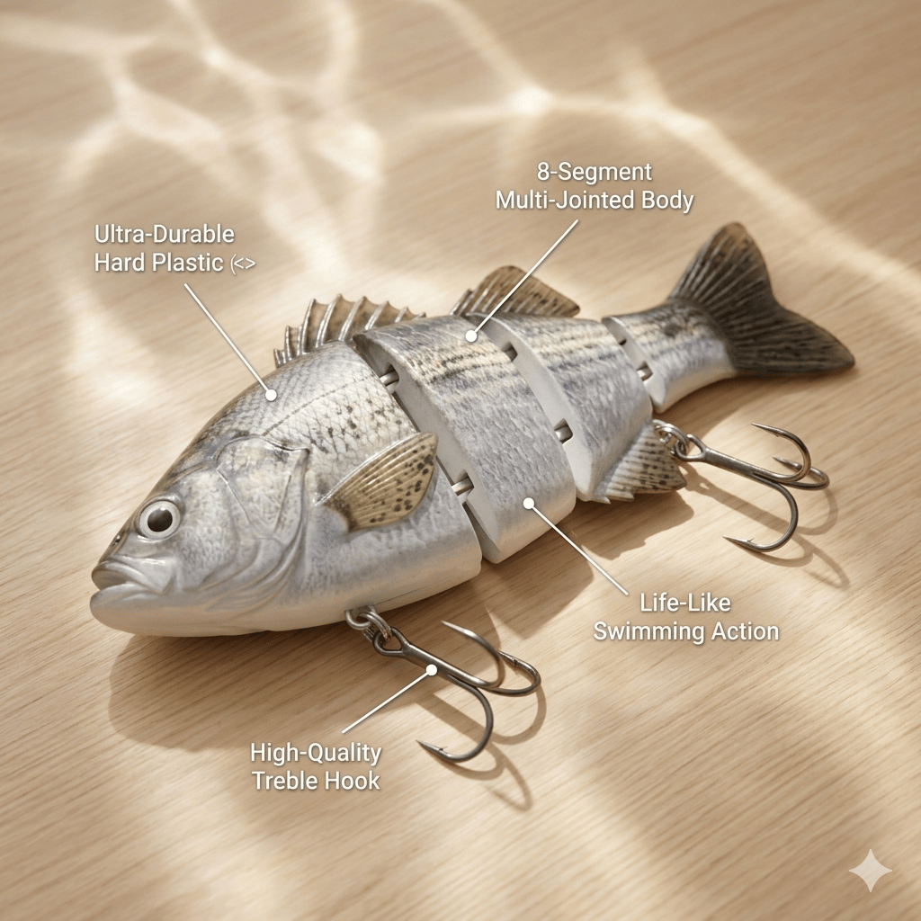 🌊Urald a vizet: Ozark Trail 5 hüvelykes, többrészes úszócsali fehér sügérre🐟