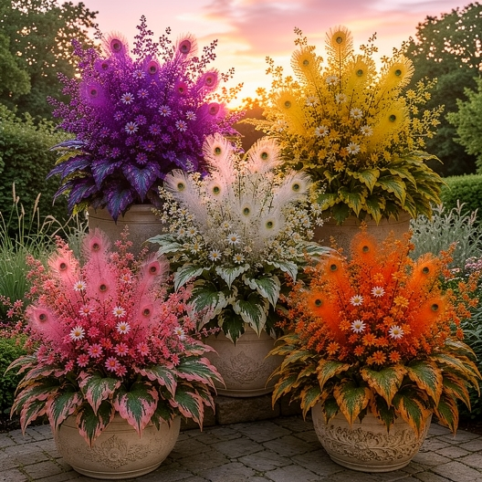 🔥 Spóroljon 50%-ot🦚Peacock Flame Hosta hagymások – Dús, árnyékot kedvelő növények kertbe és otthonra