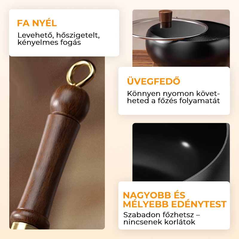 🧑‍🍳 Bevonat nélküli vasedény – hagyományos, tartós, minden tűzhelyre – Utánvét 💪