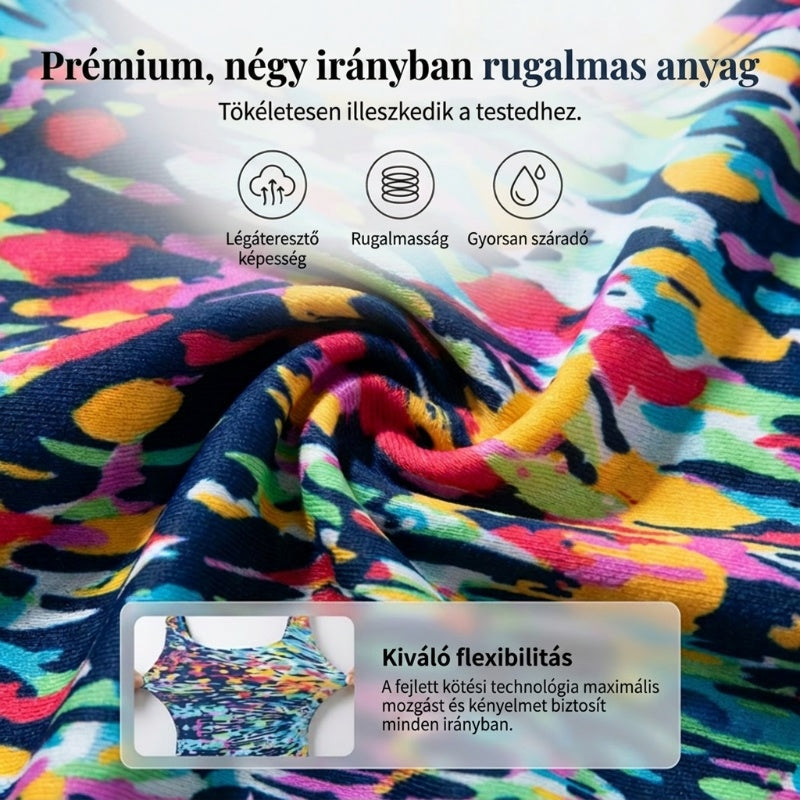 Női mintás egyrészes fürdőruha