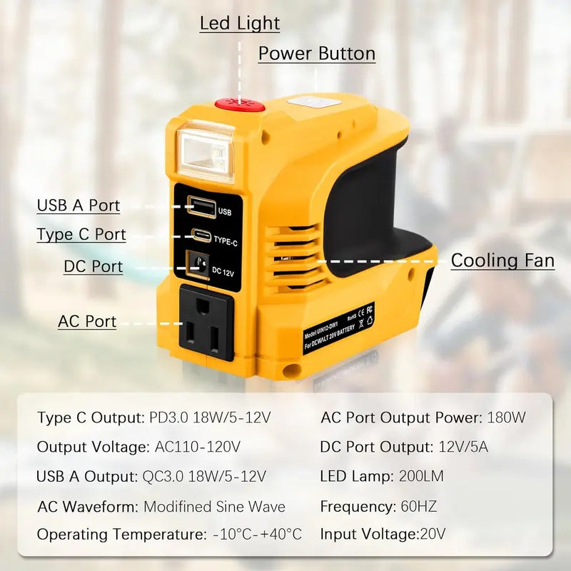 ⚡Kompakt DC-AC inverter – alkalmas autókhoz, lakóautókhoz, kültéri használatra