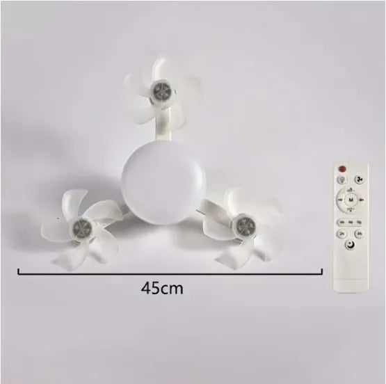 Modern mennyezeti ventilátorlámpa E27-es foglalattal (2026-os modell) - csendes 2 az 1-ben LED ventilátor távirányítóval