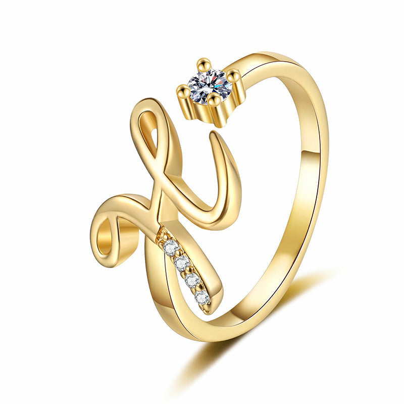 ⏳Időben korlátozott 50% kedvezmény⏰Állítható csillogó kezdőgyűrű nőknek💍