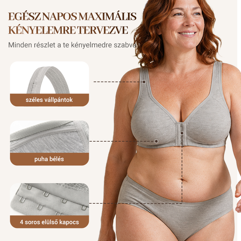 【✨1 + 1 ingyen - 2 db】2026-os új modell: elölcsatos melltartó | Vékony, formáló, merevítő nélküli 👙