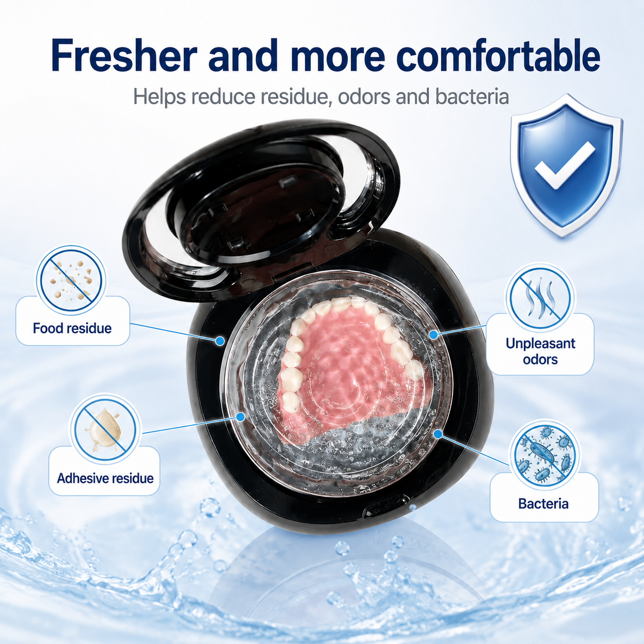 🥳2026-OS AKCIÓ🥳💞Több mint 50 ezer eladott darab!🦷 Denture Dome ultrahangos UV-C tisztító – Frissebb, tisztább fogsor mindössze 5 perc alatt