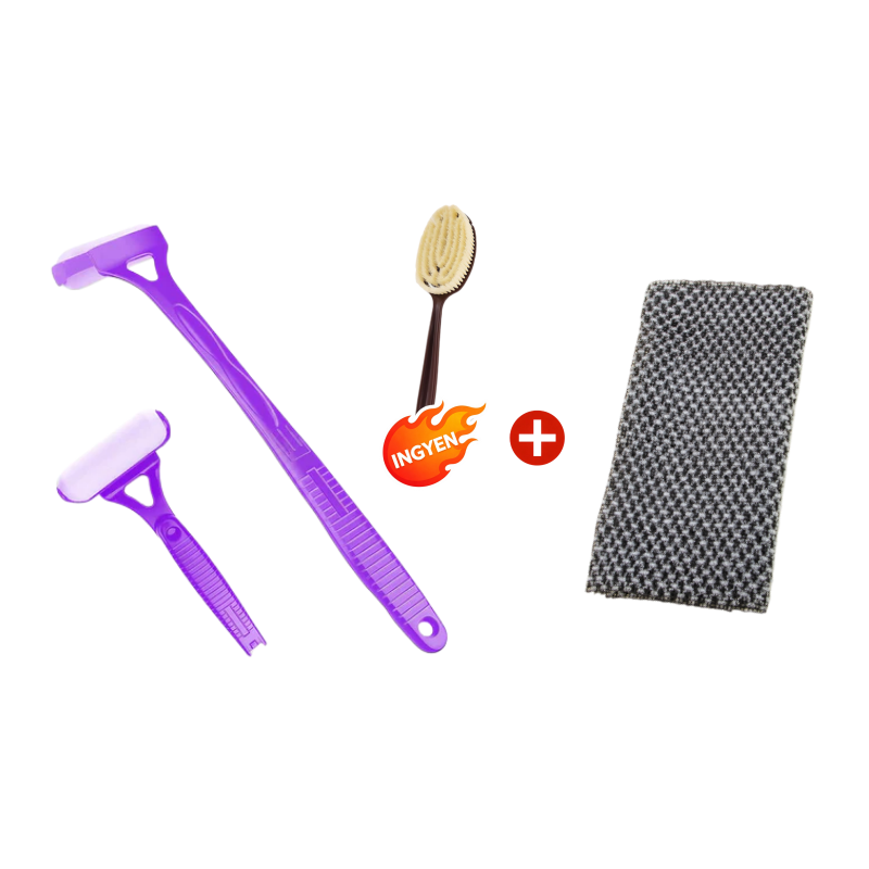 🥳2026-os slágertermék🥳💞 Több mint 50 000 eladott darab! 🧴✨ 50%-os kedvezmény! Hosszú nyelű felhordó henger – simán csúszik, ergonómikus ívelt nyéllel. Könnyedén felvihető vele a testápoló és a naptej, 🌀💪