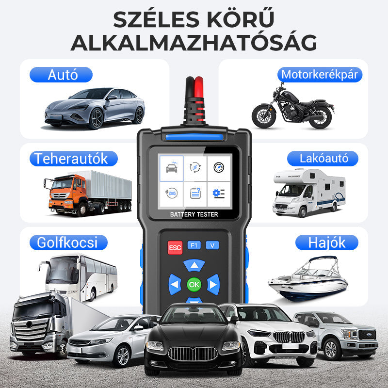 💥BT300 Autóakkumulátor-tesztelő 12 V-os terheléses tesztelő