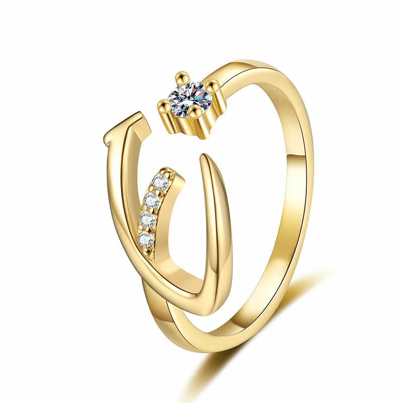 ⏳Időben korlátozott 50% kedvezmény⏰Állítható csillogó kezdőgyűrű nőknek💍