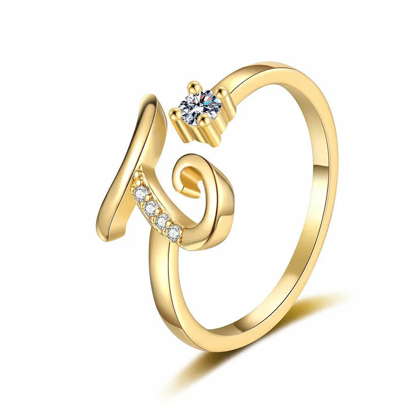 ⏳Időben korlátozott 50% kedvezmény⏰Állítható csillogó kezdőgyűrű nőknek💍