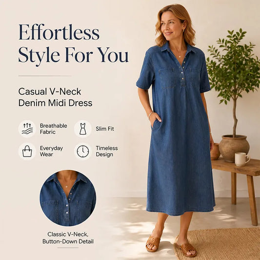 👗 MOST 60% KEDVEZMÉNY! 👖 Lezser zsebes farmer midi ingruha – Puha farmer és laza szabás – Funkcionális zsebek, tökéletes mindennapi viseletre – kényelmes és sokoldalú ✨🌸