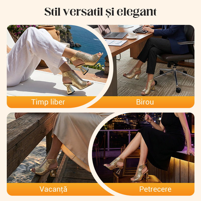 🏖️👠Elegáns, nyitott orrú, magas sarkú női szandálok – Karcsú szárak, kényelmes járás 👡