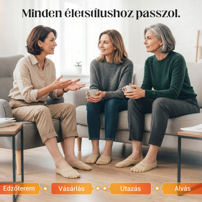 🔥Forró akció🔥Uniszex láthatatlan korrekciós ötujjú zokni
