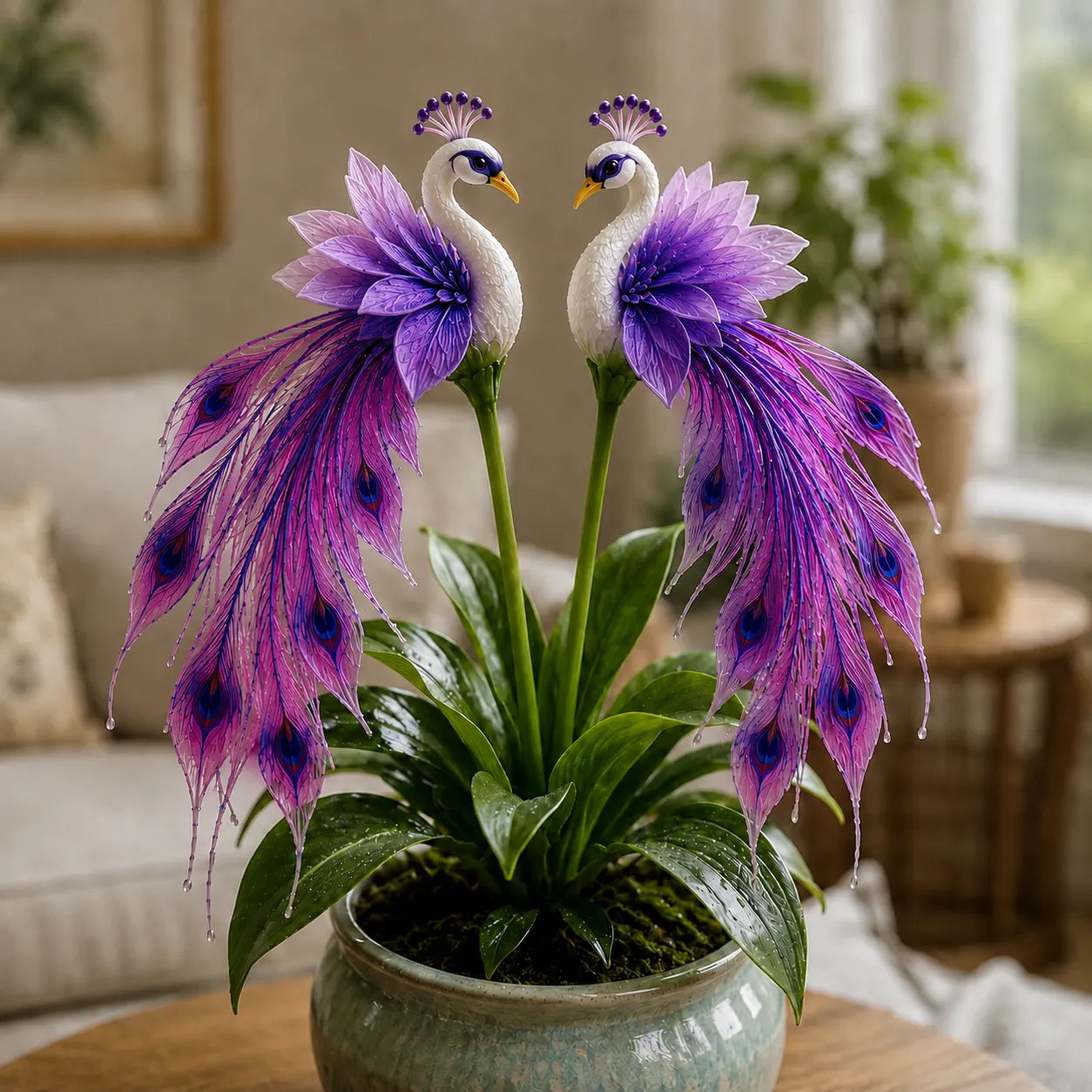 🦚 Pávaorchidea hagymák – Élő ékszer ✨