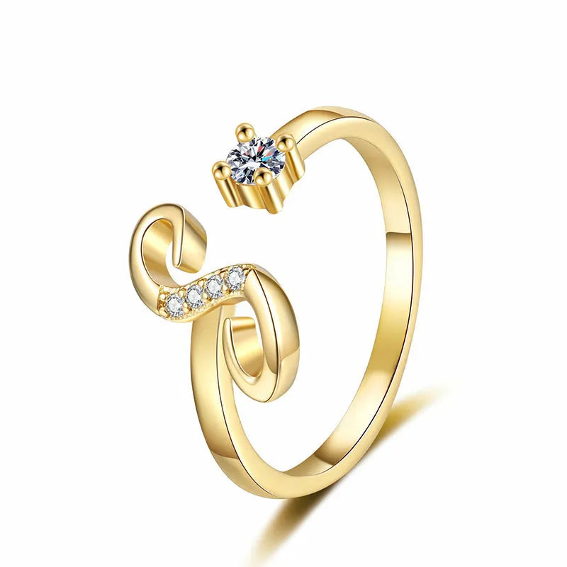 ⏳Időben korlátozott 50% kedvezmény⏰Állítható csillogó kezdőgyűrű nőknek💍