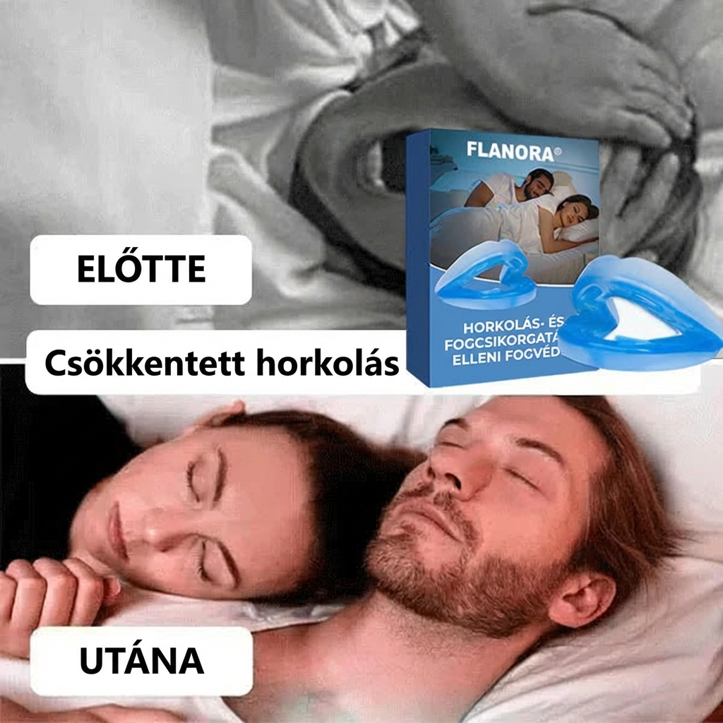 😴Az alvás megmentője🔥1+1 ingyen😪Flanora® Plus Horkolásgátló Szájbetét – CPAP/MAD Alternatíva – 180 Napos Garancia!