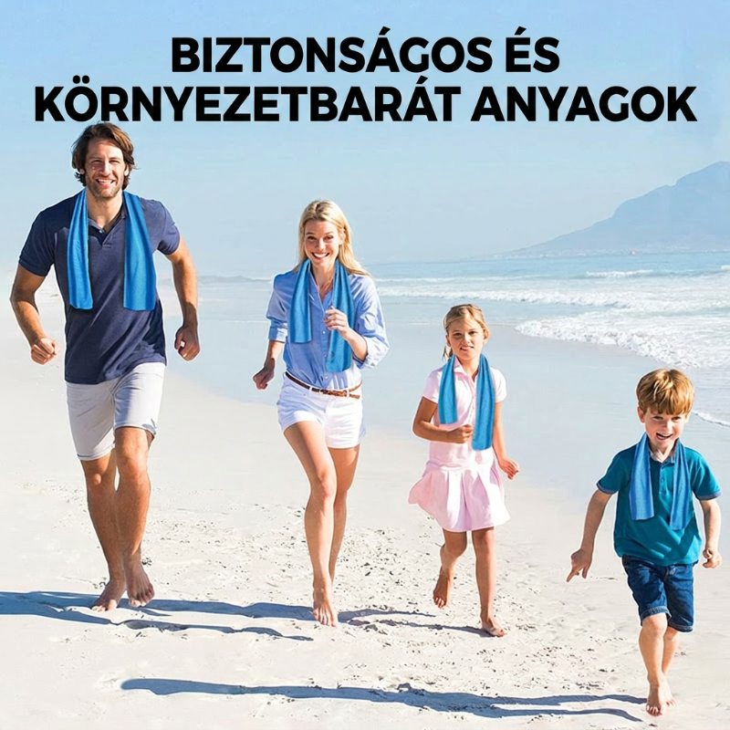 ❄️ Maradjon hűvösen azonnal bárhol – Azonnali hűsítő törölköző (hordozható, összecsukható, többfunkciós)  🌞