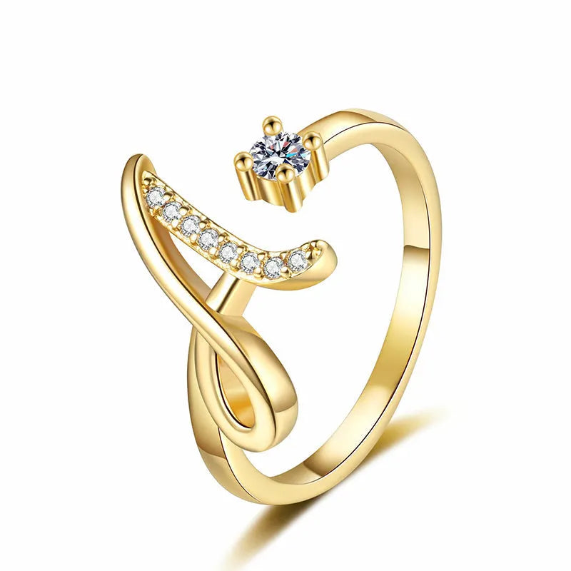 ⏳Időben korlátozott 50% kedvezmény⏰Állítható csillogó kezdőgyűrű nőknek💍