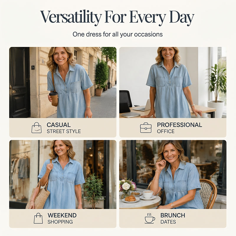 👗 MOST 60% KEDVEZMÉNY! 👖 Lezser zsebes farmer midi ingruha – Puha farmer és laza szabás – Funkcionális zsebek, tökéletes mindennapi viseletre – kényelmes és sokoldalú ✨🌸