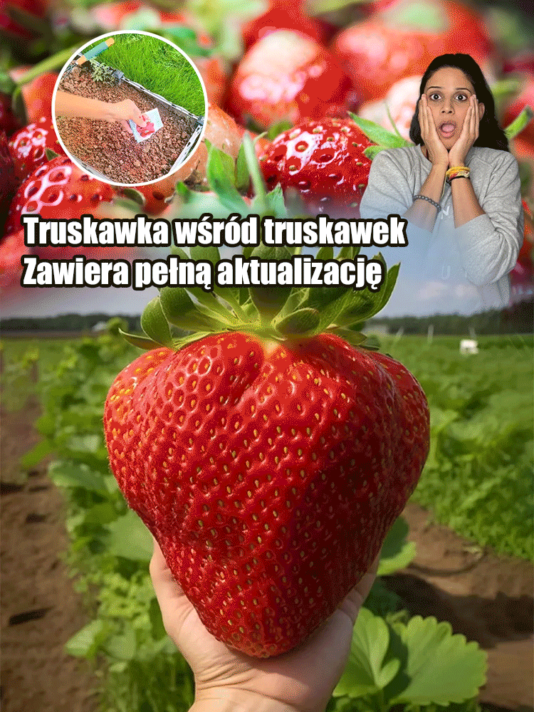 Olbrzymie, super słodkie, soczyste pestki truskawek w kremie