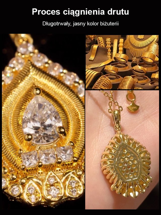 Naszyjnik z obojczykiem w stylu vintage z pozłacaną zawieszką