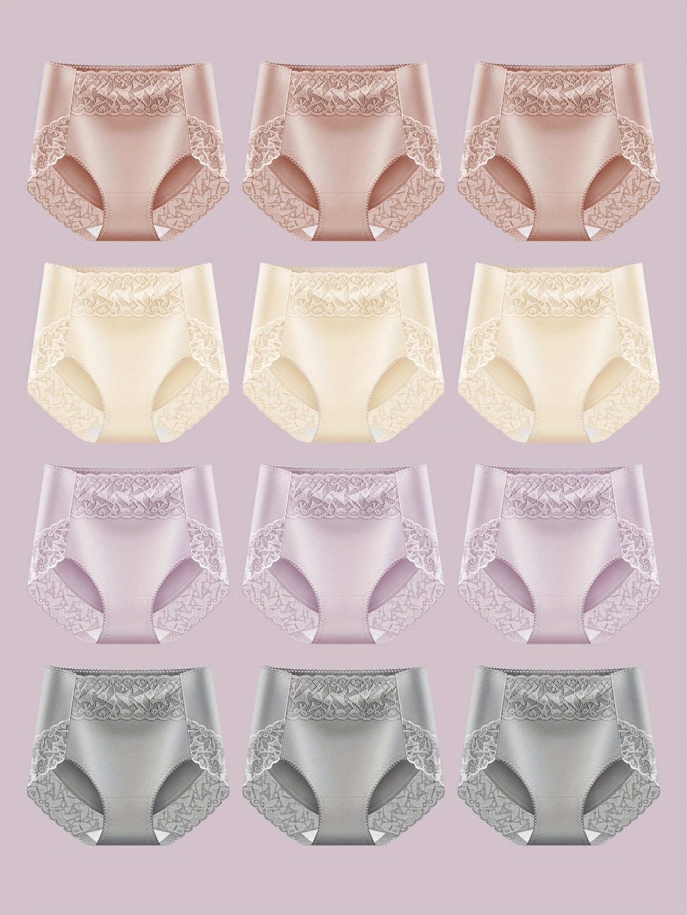 【Kup 6, otrzymaj 6 gratis】Bawełniana, higroskopijna, antybakteryjna, wyszczuplająca bielizna z wysokim stanem