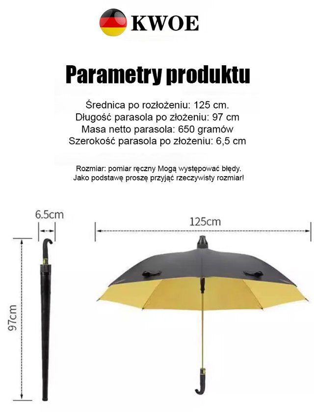 Samozwijający się piętrowy parasol odporny na sztorm
