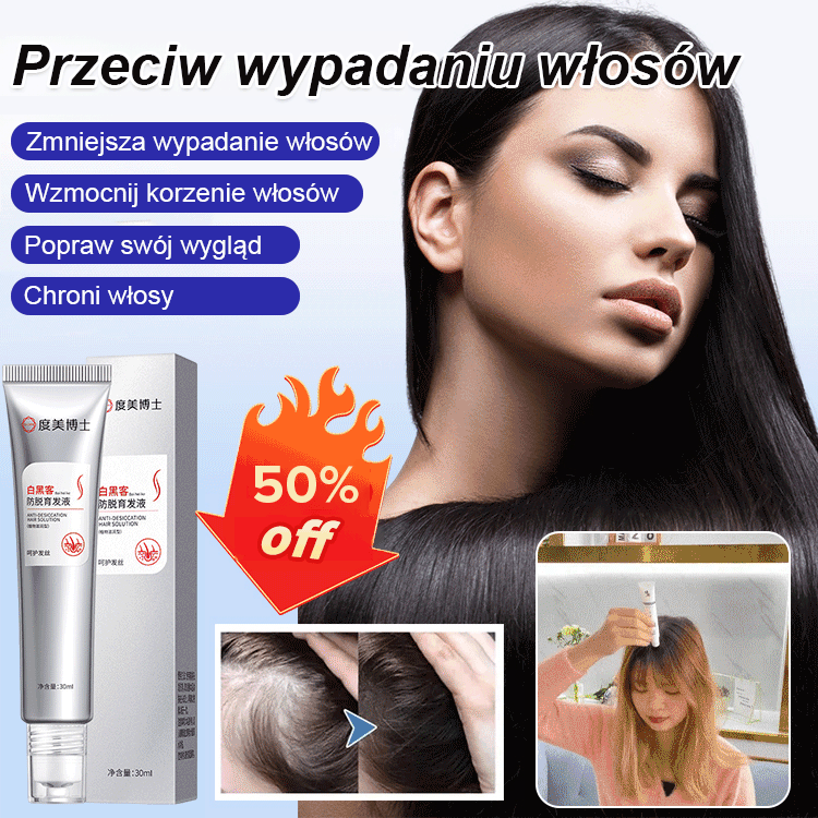 Serum w kulce wzmacniające cebulki włosów i zapobiegające wypadaniu.