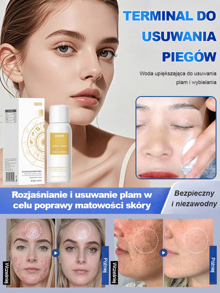 Różne plamy znikają Spray wybielający do usuwania plam