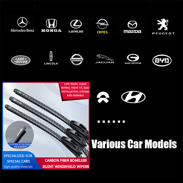 🌈 Ciche wycieraczki z włókna węglowego bez kości - spraw, by jazda była stylowa, cicha i komfortowa!