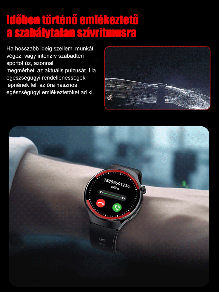 WATCH4PRO Űrkutatás kerek képernyős okosóra
