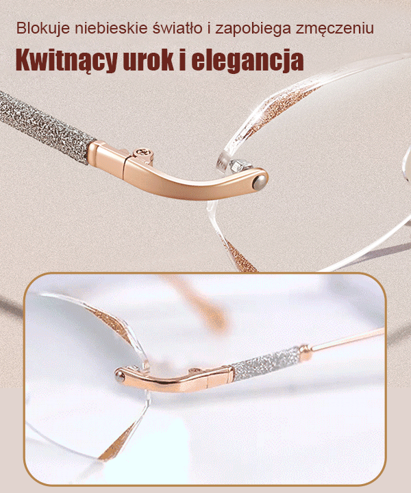 Bezramkowe okulary antyrefleksyjne Diamond Cut Edge Anti-Blue Light Presbyopia