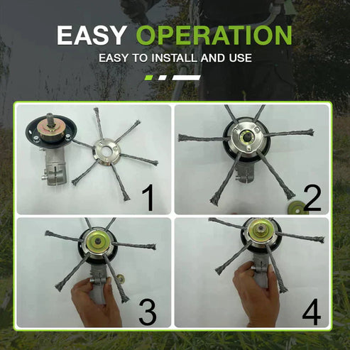 🔥 Cserélhető vágófej fűnyíróhoz / szálvágóhoz – acél vágófej fűnyíráshoz 🌿✂️⚙️