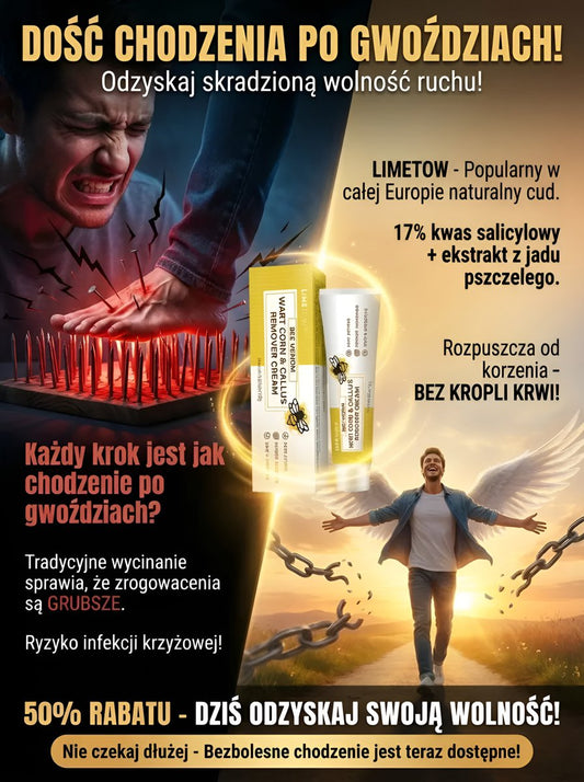 Krem do usuwania modzeli i odcisków z jadem pszczelim