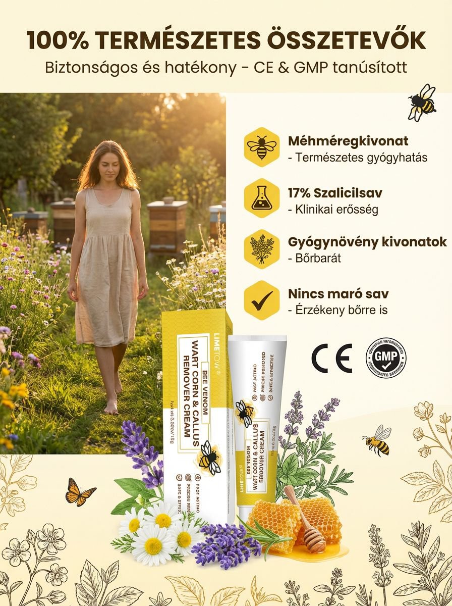 Méhemmérges tyúkszem és bőrkeményedés eltávolító krém