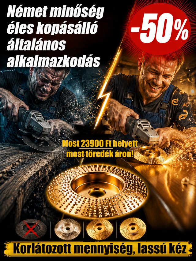 Gyors vésés és csiszolás sarokcsiszoló tárcsa