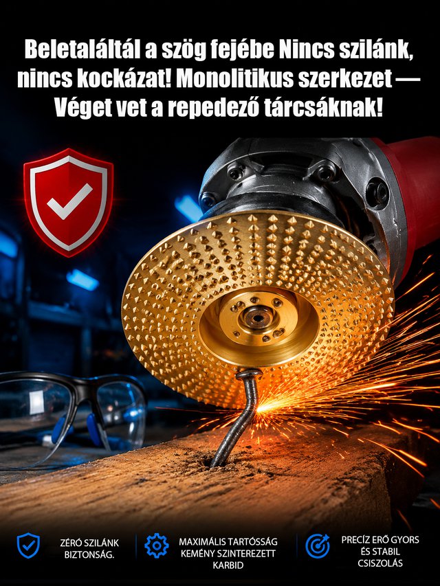 Gyors vésés és csiszolás sarokcsiszoló tárcsa