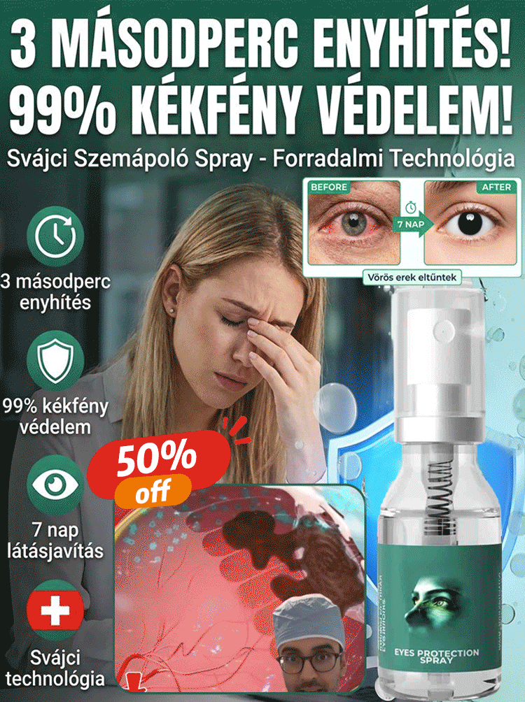 Fáradt szemek nyugtató ápoló permet