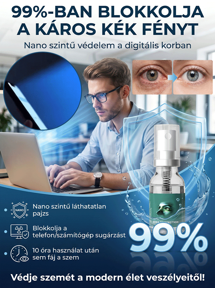 Fáradt szemek nyugtató ápoló permet