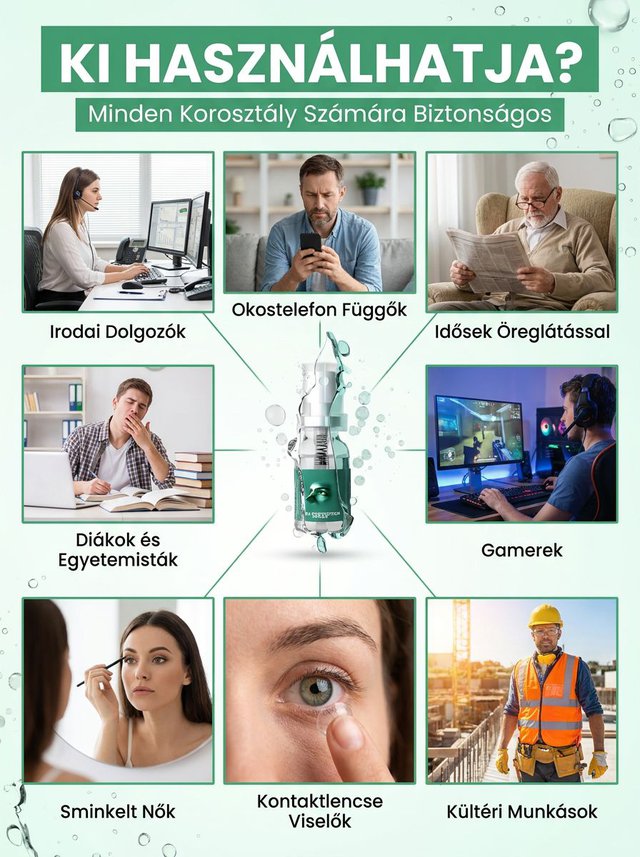 Fáradt szemek nyugtató ápoló permet