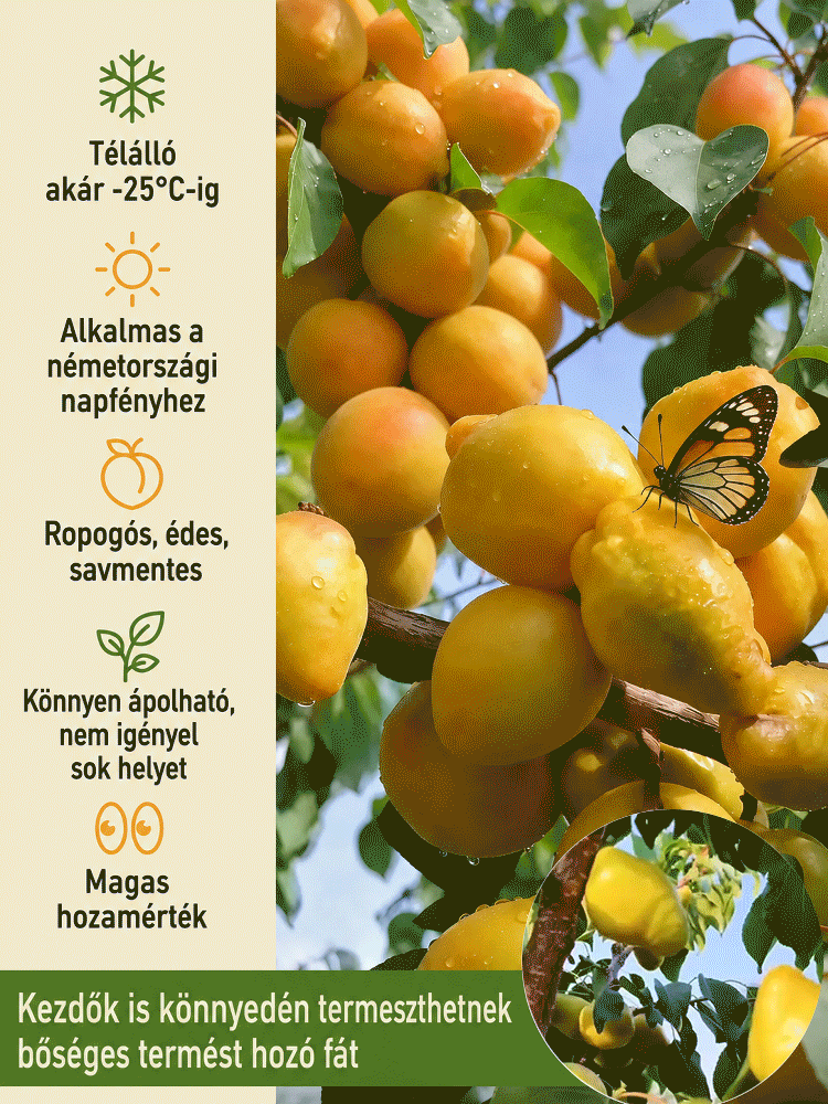 [Ropogós, édes és lédús] Hidegtűrő, törpe, könnyen gondozható "Pepper Apricot" csemete