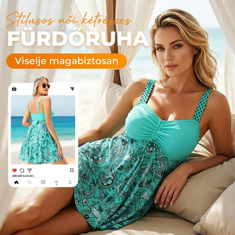 💃【S-5XL】【✨Vegyél 1-et, kapsz 1-et ingyen】🏖️ Nyomtatott fürdőruha felső és rövidnadrág szett 🌊👙Különálló Fürdőruha